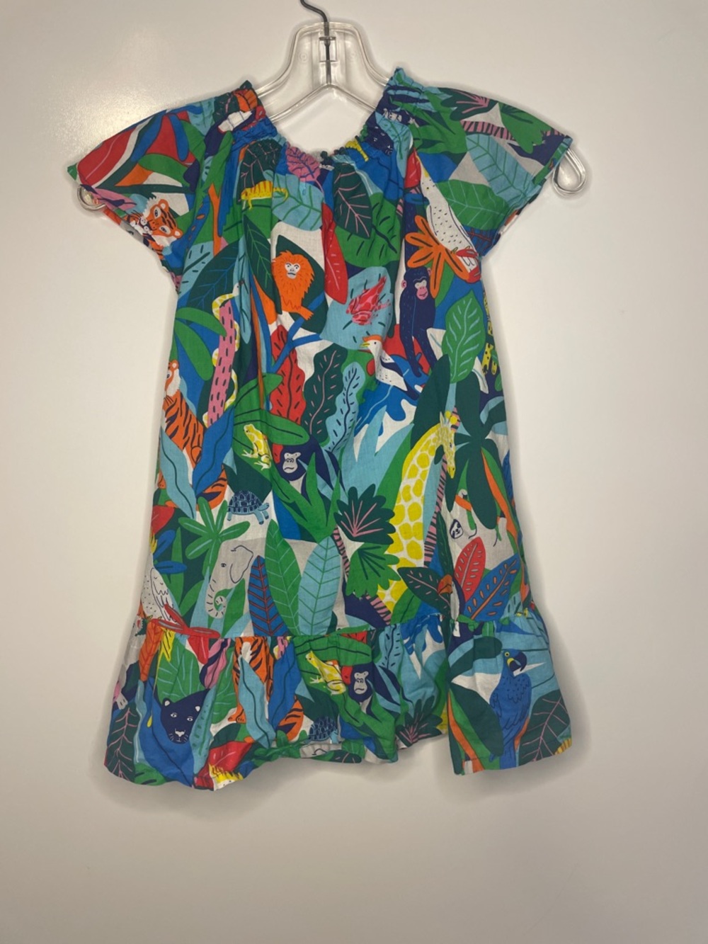 Mini Boden Colorful Tropical Kids Dress 5/6 - Picture 2 of 5